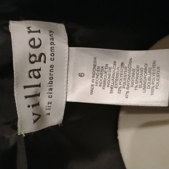 🌺 Beautiful Village by Liz Claiborne grey with black and white specks jacket 6 - Picture 5 of 5